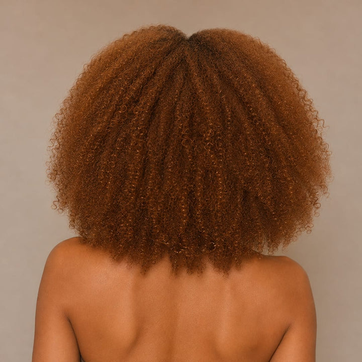 ailuxyhair-fr Sans Colle AILUXY Perruque Bob Avec Frange Afro Curly Sans Colle Perruque Couleur miel blond