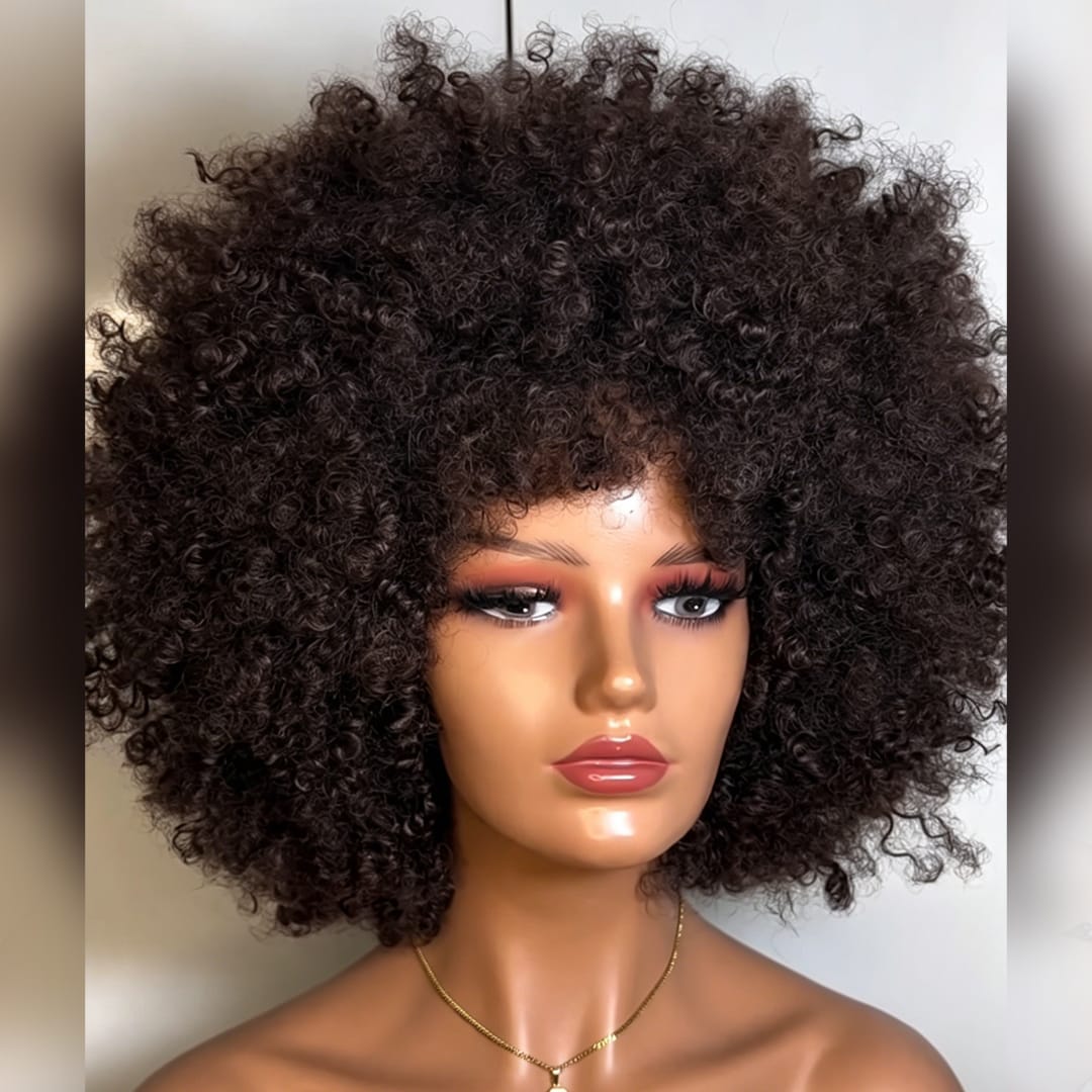 ailuxyhair-fr Sans Colle Comme à la photo 12 pouces AILUXY Perruque Bob Afro Kinky Bouclée Noire Volumnieuse –  Style Ultra-Naturel et Polyvalent