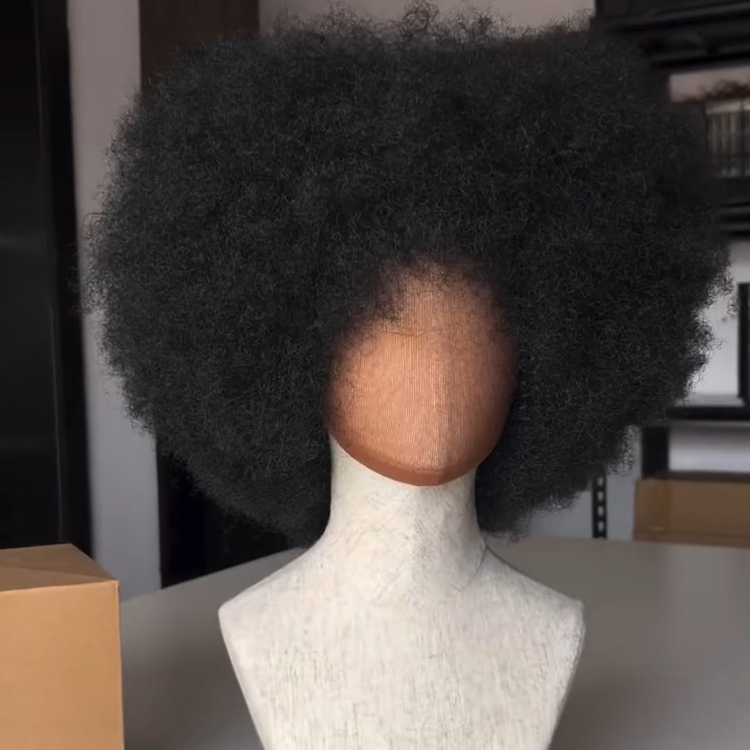 ailuxyhair-fr Sans Colle Identique à la photo  12 pouces AILUXY Perruque Bob Avec Frange Afro Curly Douce et Légère Sans Colle  Couleur  Naturelle