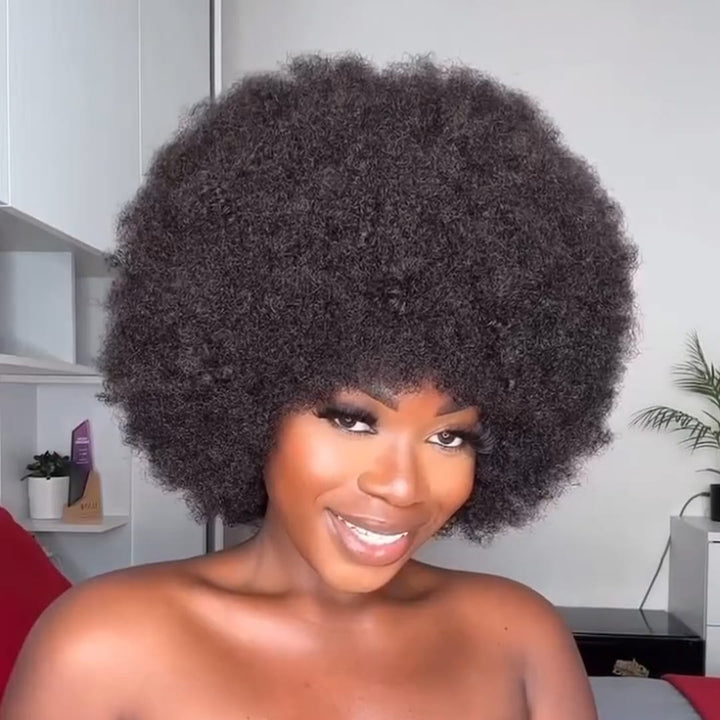 ailuxyhair-fr Sans Colle Identique à la photo AILUXY Perruque Afro Machine-Made, Cheveux Bouclés Naturels, Volume Éclatant, Look 100% Authentique