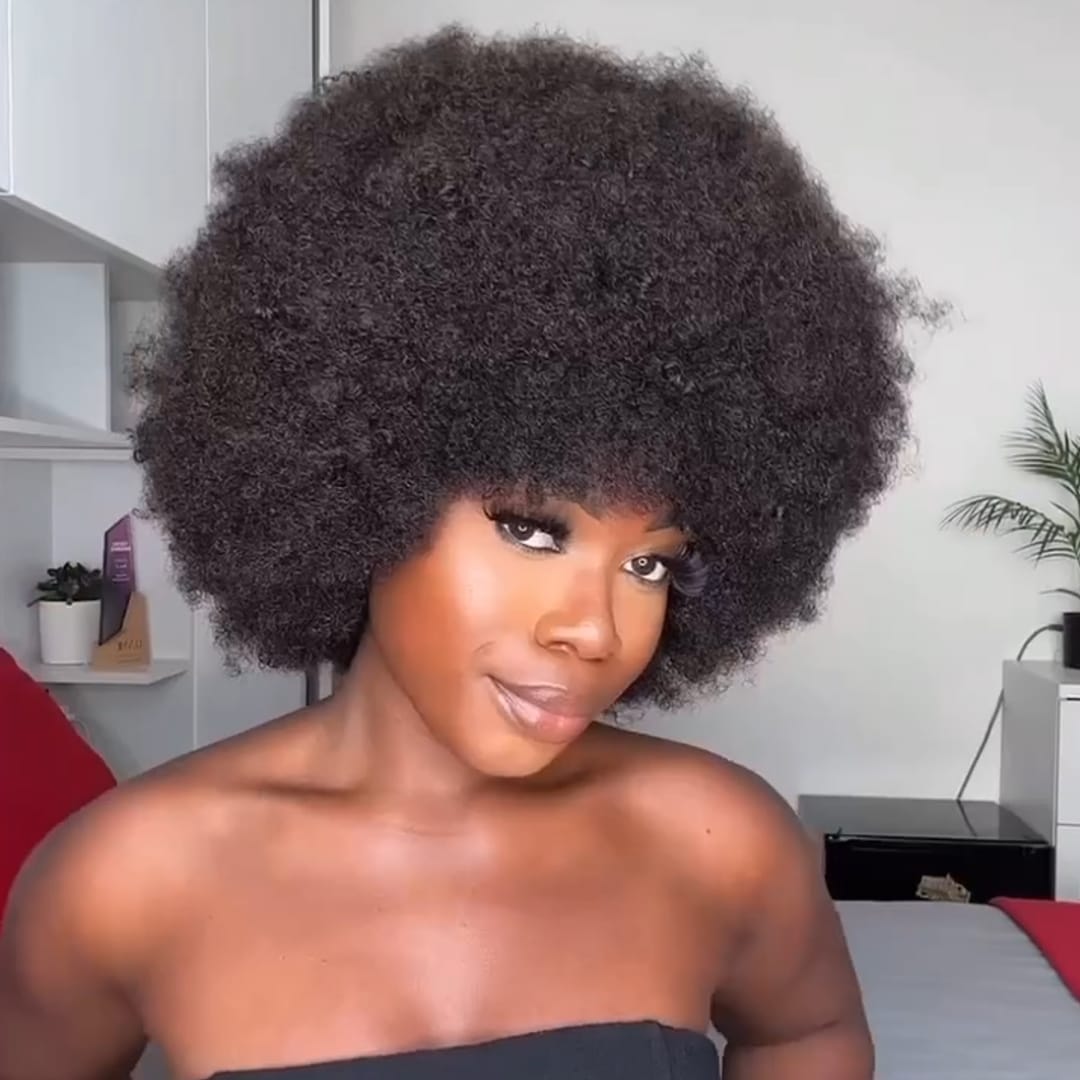 ailuxyhair-fr Sans Colle Identique à la photo AILUXY Perruque Afro Machine-Made, Cheveux Bouclés Naturels, Volume Éclatant, Look 100% Authentique