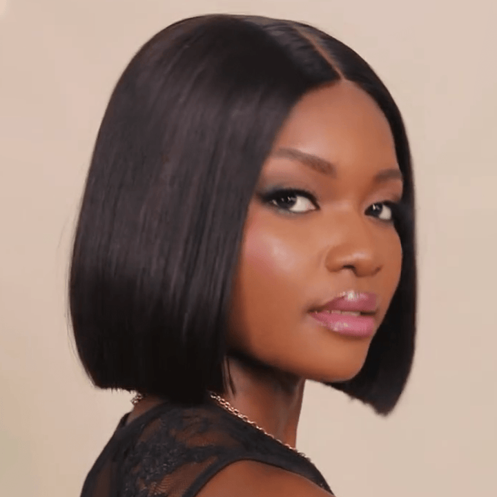ailuxyhair-fr Vente Flash AILUXY 2x6 Lace Closure Perruque Lisse Bob perruque Couleur naturelle 200% densité 100% cheveux humains