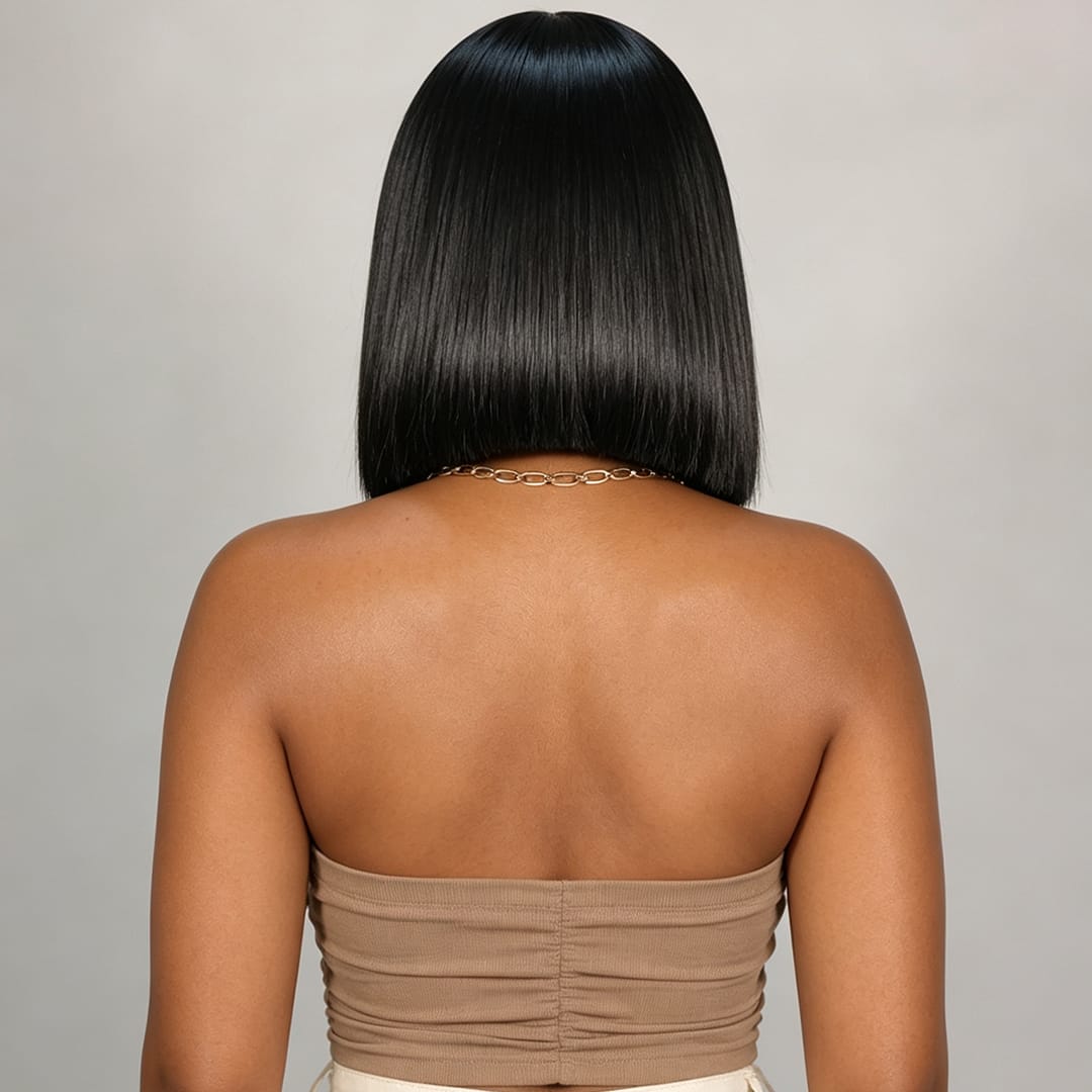 ailuxyhair-fr Vente Flash AILUXY 2x6 Lace Closure Perruque Lisse Bob perruque Couleur naturelle 200% densité 100% cheveux humains