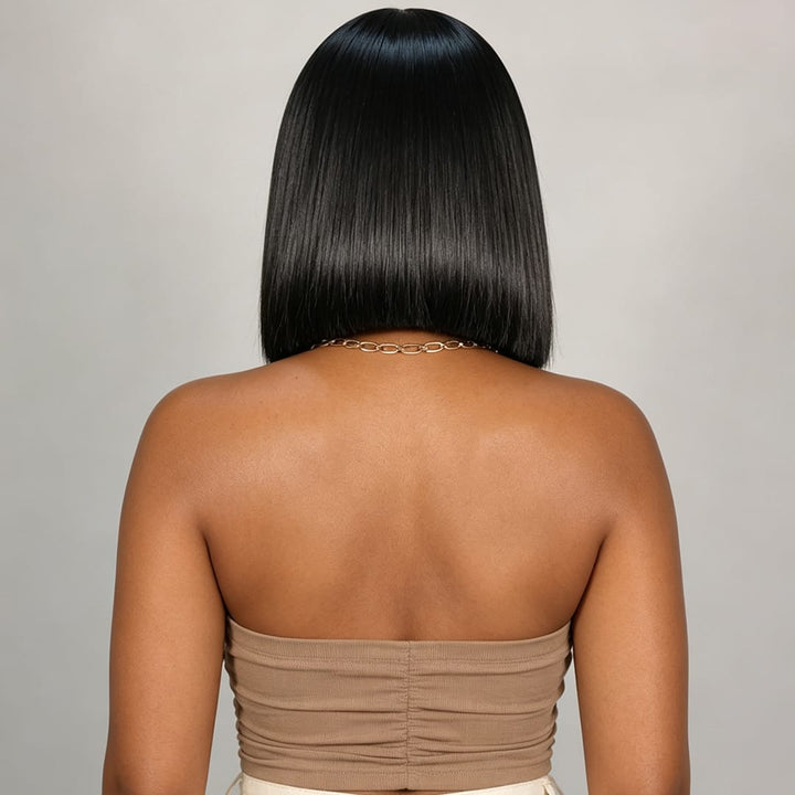 ailuxyhair-fr Vente Flash AILUXY 2x6 Lace Closure Perruque Lisse Bob perruque Couleur naturelle 200% densité 100% cheveux humains