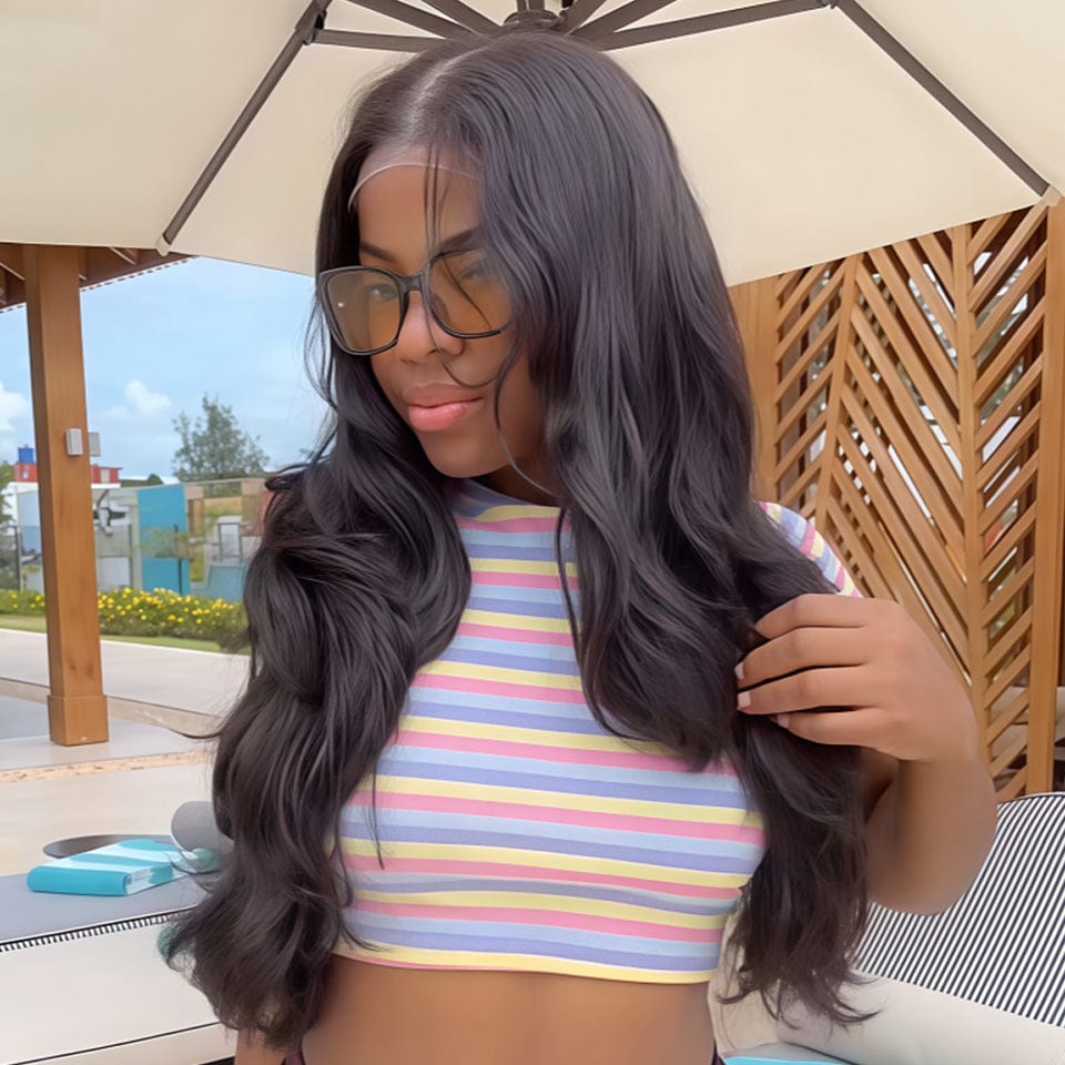 AILUXY 4x4 Lace Body Wave Longue Noir Perruque VENTE FLASH 2.0 Stock limité