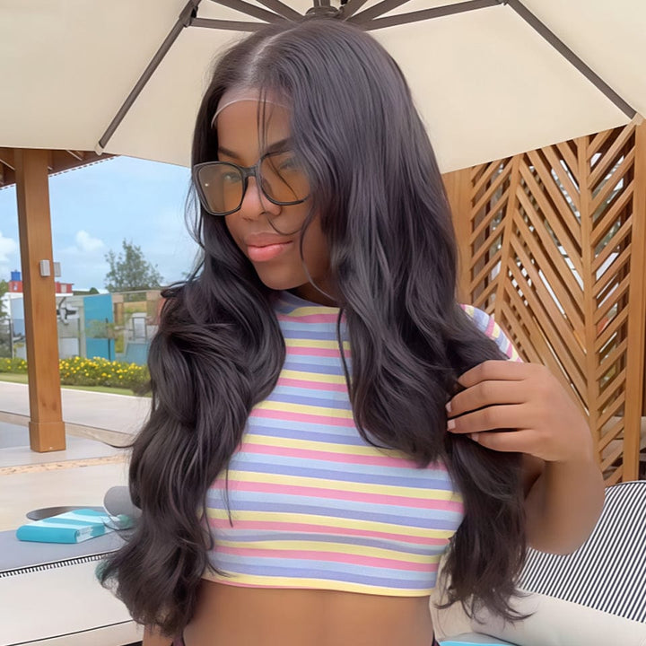 AILUXY 4x4 Lace Body Wave Longue Noir Perruque VENTE FLASH 2.0 Stock limité