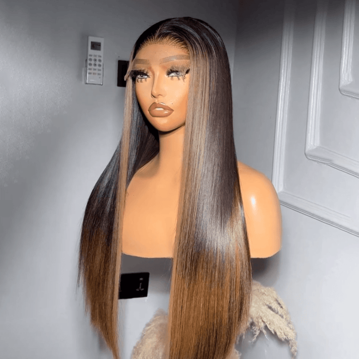 AILUXY 13x6 Lace closure Perruque 22 pouces 200% densité