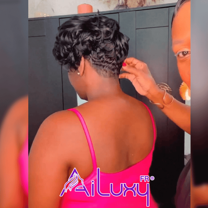 AILUXY 13x4 lace Perruques 00% densité Vrais 100% Cheveux Humains comme sur la vidéo 2 - 3 jours reçus+Un beau cadeau