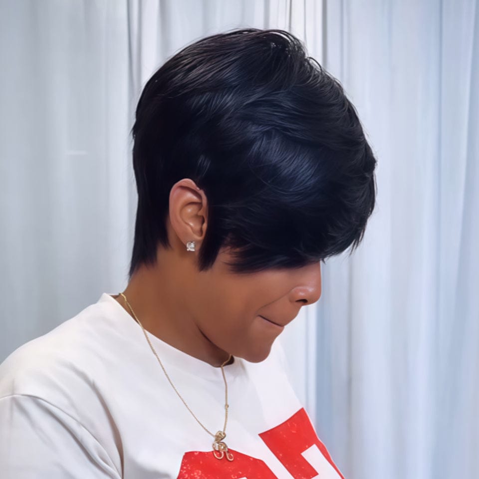 AILUXY Perruque coupe courte | Charme Naturel