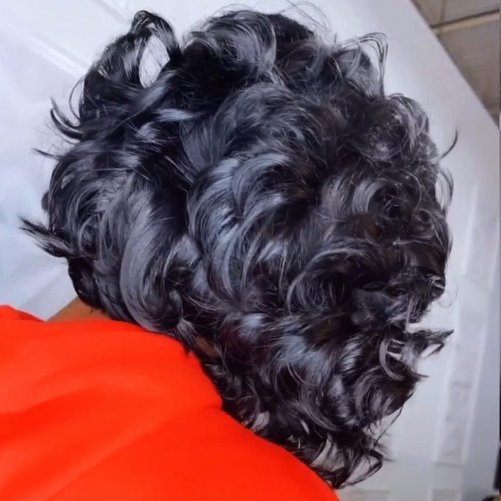 AILUXY 13x4 Lace Frontal Wave Longue Perruque 100% Cheveux Humains comme sur la vidéo 2 - 3 jours reçus+Un beau cadeau