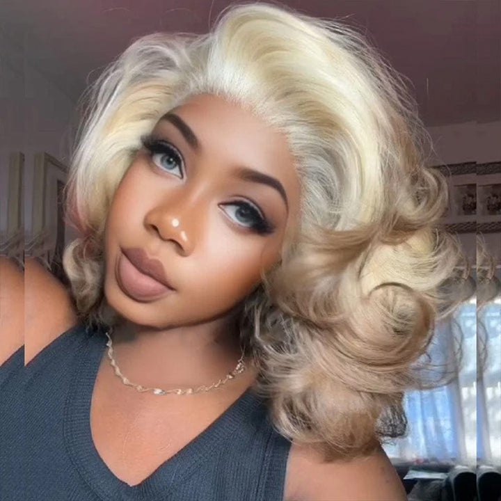 (Dernier Prix en france) AILUXY 13x4 Lace Frontal Marilyn sans colle Perruque 100% Cheveux Humains comme sur la vidéo 2 - 3 jours reçus+Un beau cadeau