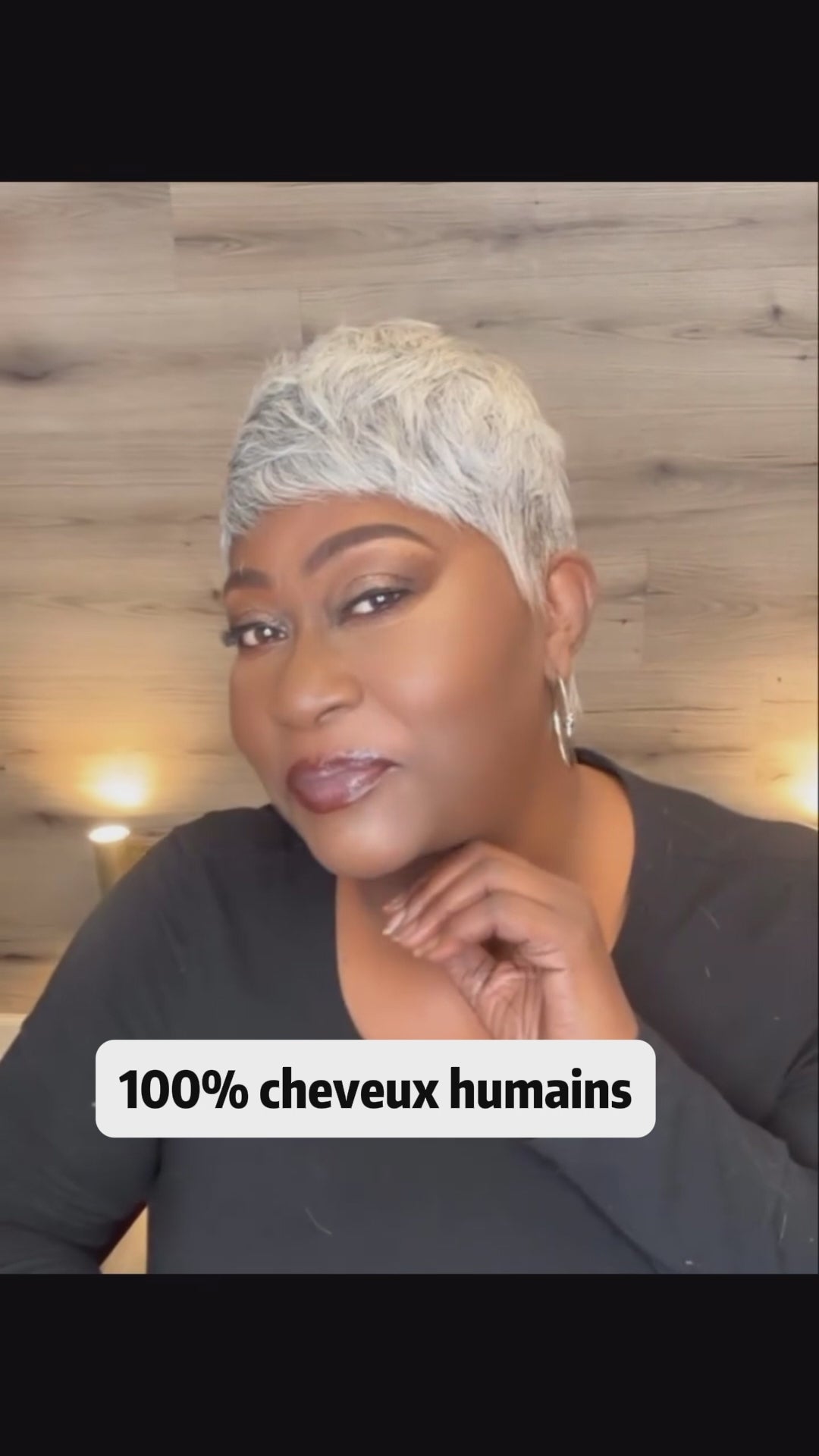 AILUXY Perruque Cheveux Courts Gris Texturés Une Allure Sophistiquée au Quotidien