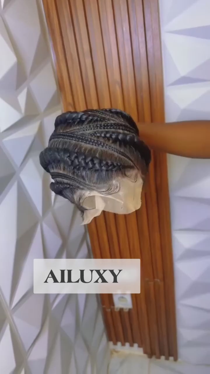 AILUXY Perruque full lace identique à la vidéo，100 % cheveux humains