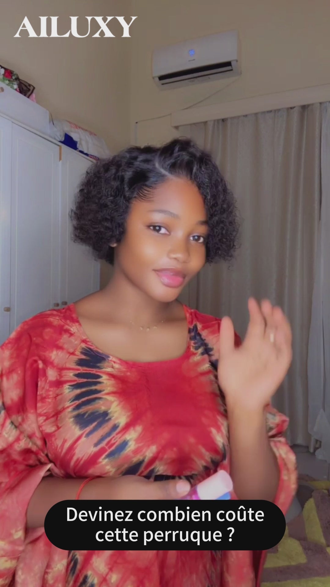 AILUXY 13x4 Lace Frontal Perruque Légère pour Été Respirable et Stylish curly en 100% Cheveux Humains