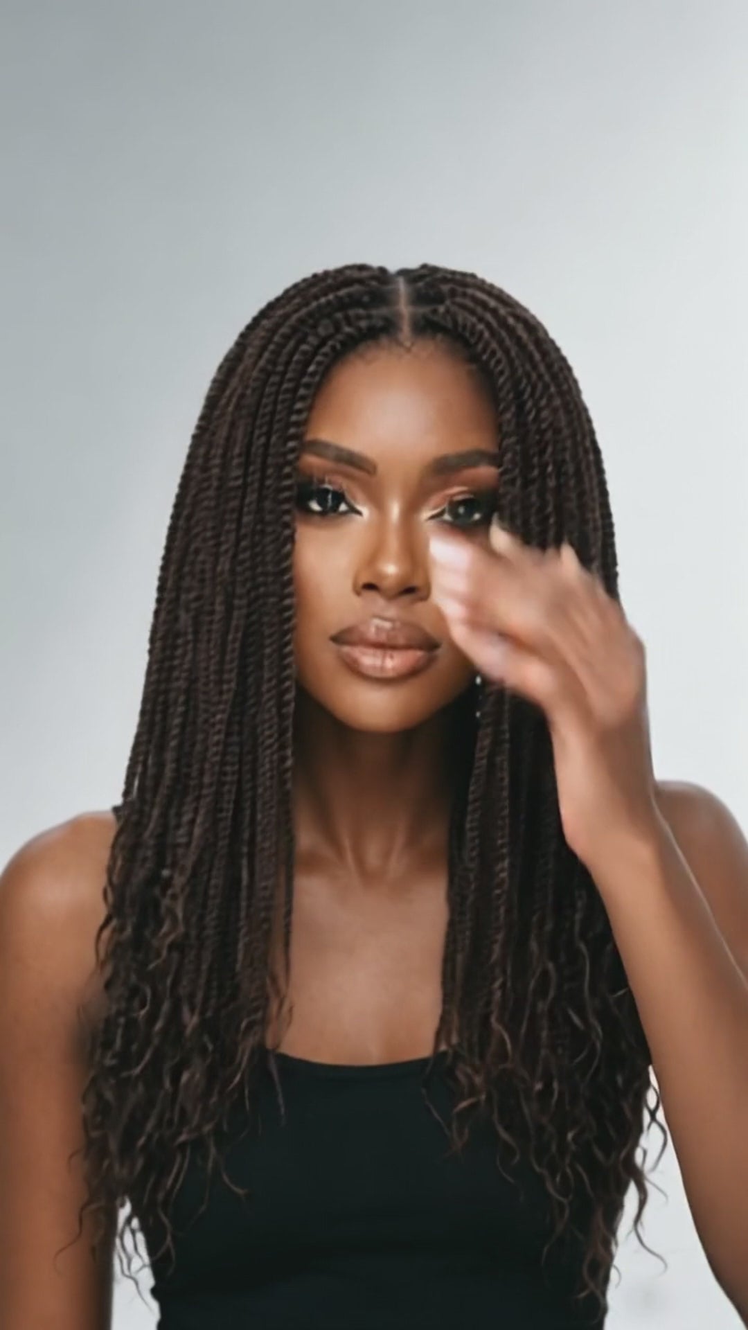 AILUXY Perruque Lace Front Petit Twist Longue Blended Cheveux Synthétiques Naturelle | Identique à la Photo