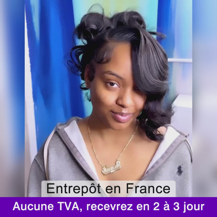 AILUXY 360 Lace Frontal Perruque Body Wave Longue Noir 200% densité 100% cheveux humains Je voudrais comme sur la vidéo