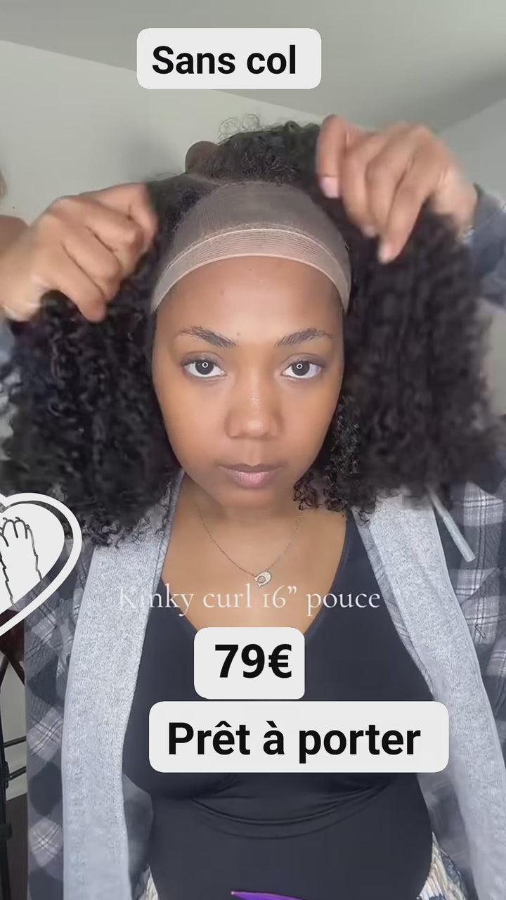 AILUXY 13x4 Lace Frontal Perruque Courte Bouclée – nouvelles perruques avec une raie sur le côté