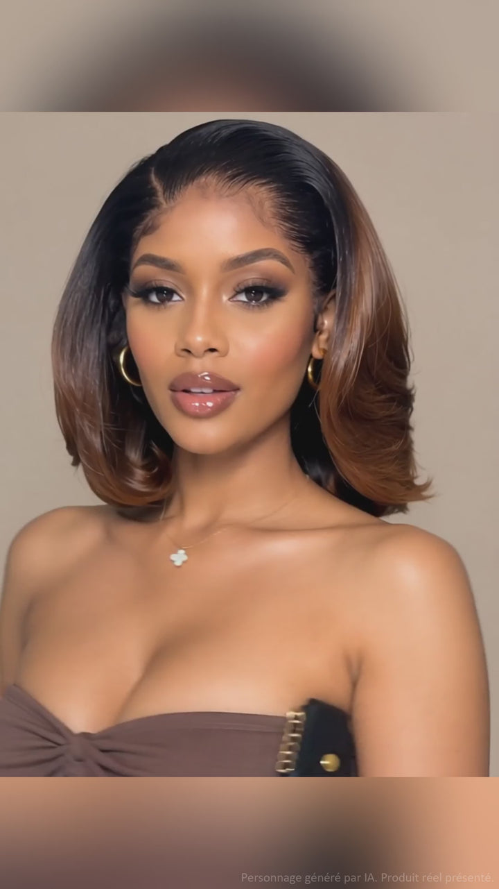 AILUXY Short Wig 100% Human Hair as per video 2-3 days delivery + A beautiful gift