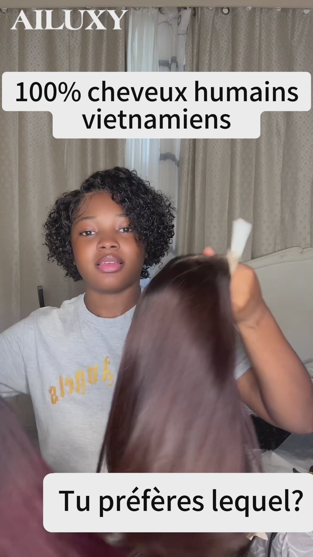 AILUXY  lace closure 2x6 et 4x4 Perruque Lisse BOB STRAIGHT Hair Perruque en 100% Cheveux Humains