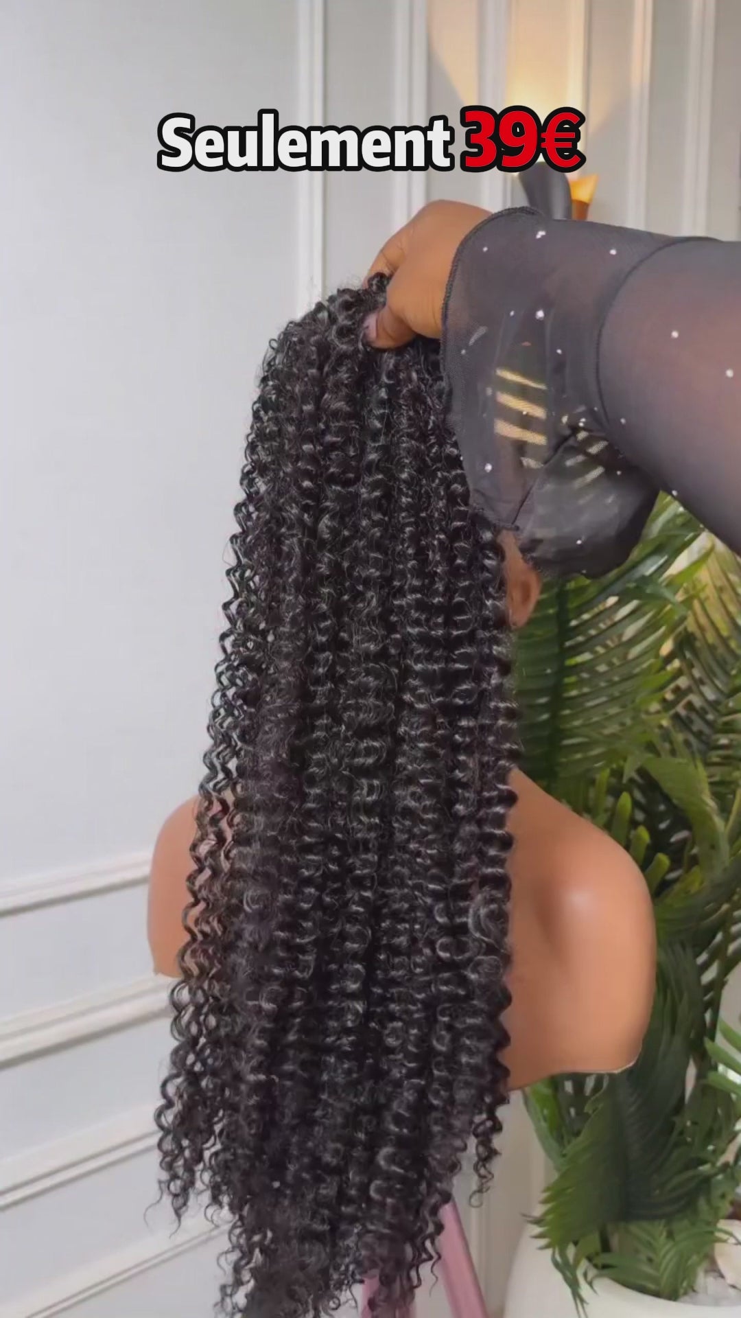 AILUXY Extension Queue De Cheval Afro Curly,Volume Généreux, Facile À Fixer, Aspect Naturel