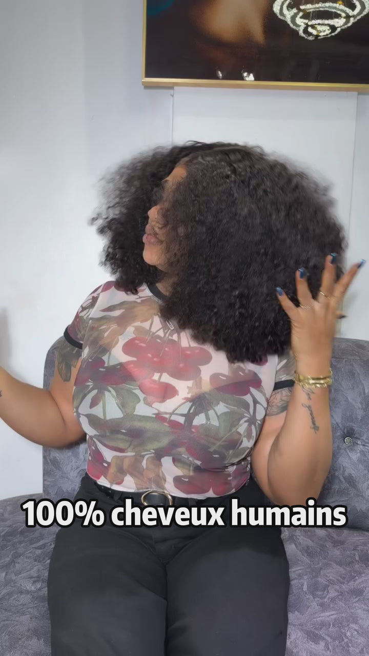 AILUXY Perruque Afro Boucles serrées courtes et ultra-denses Le volume chic qui rajeunit votre look