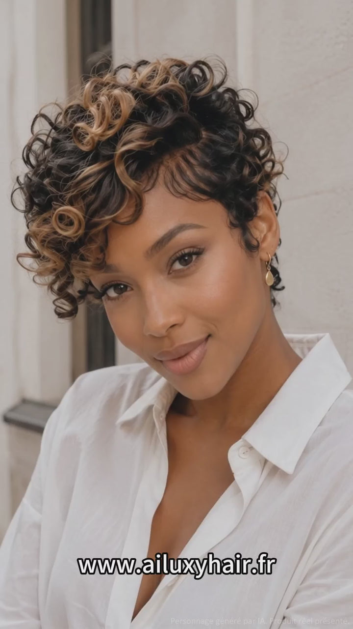 AILUXY Pixie Bob 4X4 lace Perruque 100% Cheveux Humains comme sur la vidéo 2 - 3 jours reçus+Un beau cadeau