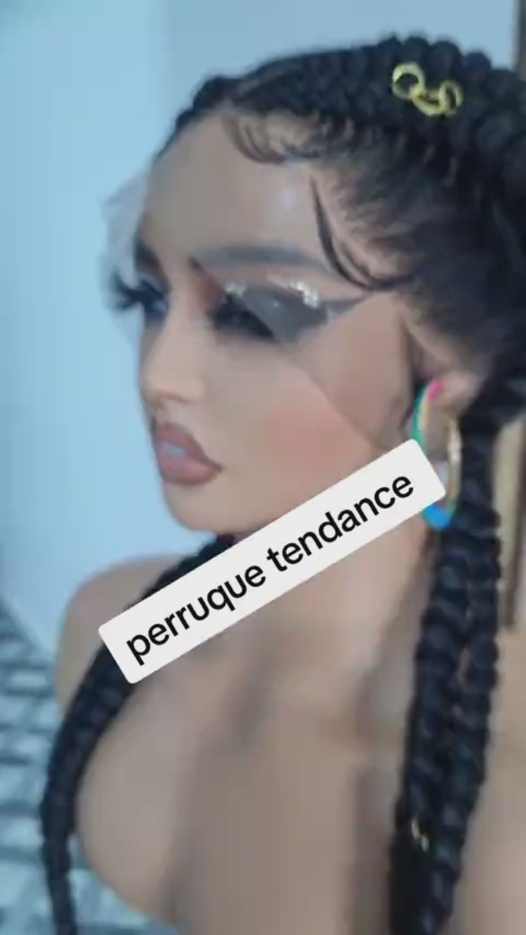 AILUXY Dentelle intégrale BouclesCoiffure Afro Deux Tresses Noires Cheveux 100% humains naturels