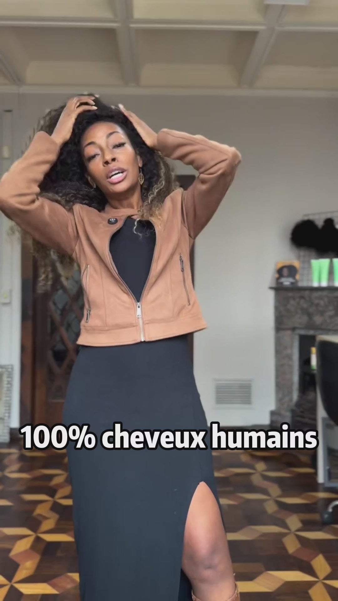 AILUXY  Perruque Ombrée Cheveux Humains à Petites Boucles à la Mode Avec 13x4 Lace Frontal