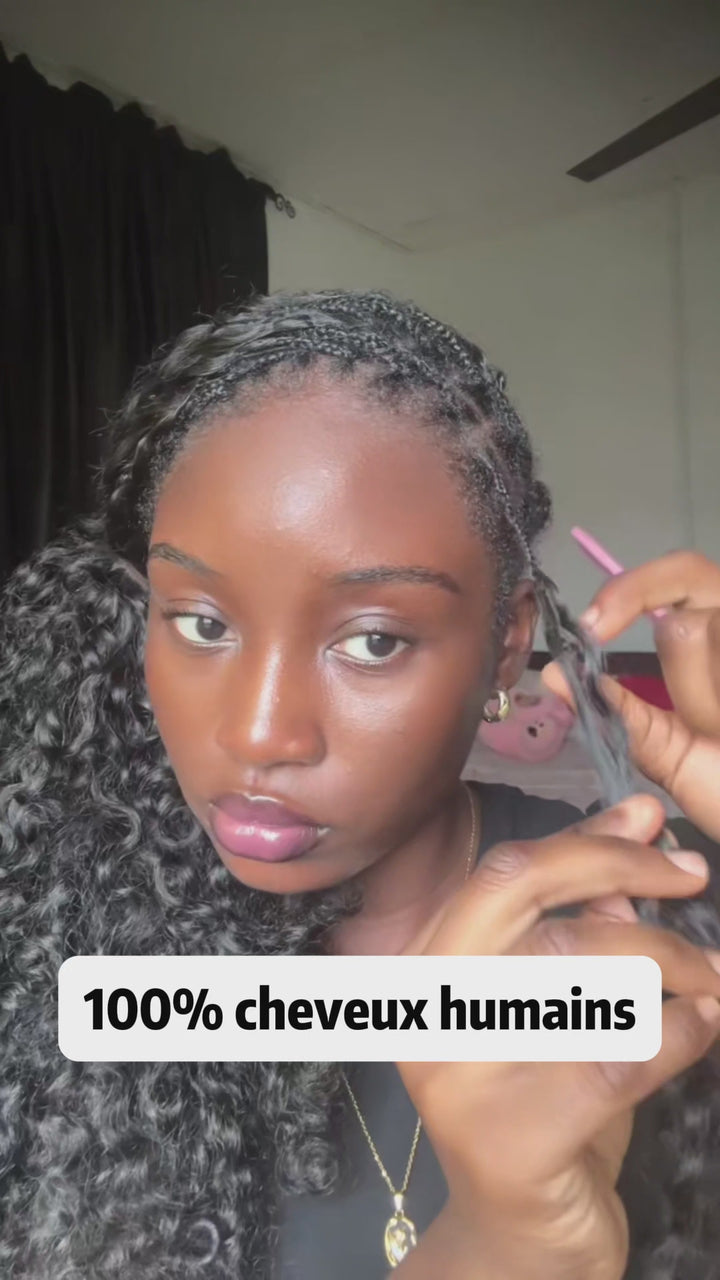 AILUXY Tissage à Nœuds Plumes Style Deep Wave, Ondulations Définies et Aérées, Volume Garanti, Polyvalentes pour Toutes Coiffures Crépues