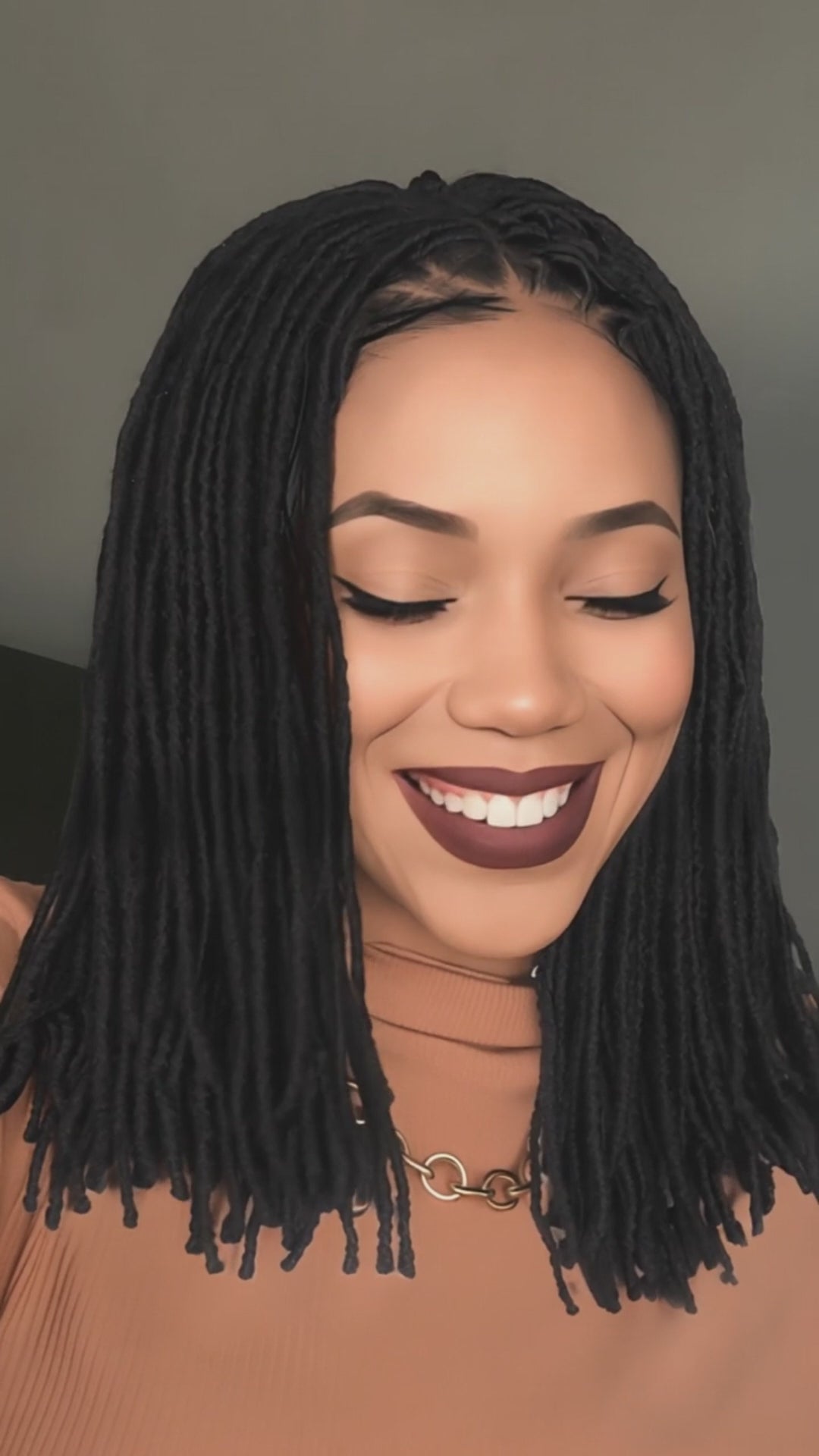 AILUXY Perruque Lace Front Twist Dreadlocks Blended Cheveux Synthétiques Naturelle | Identique à la Photo