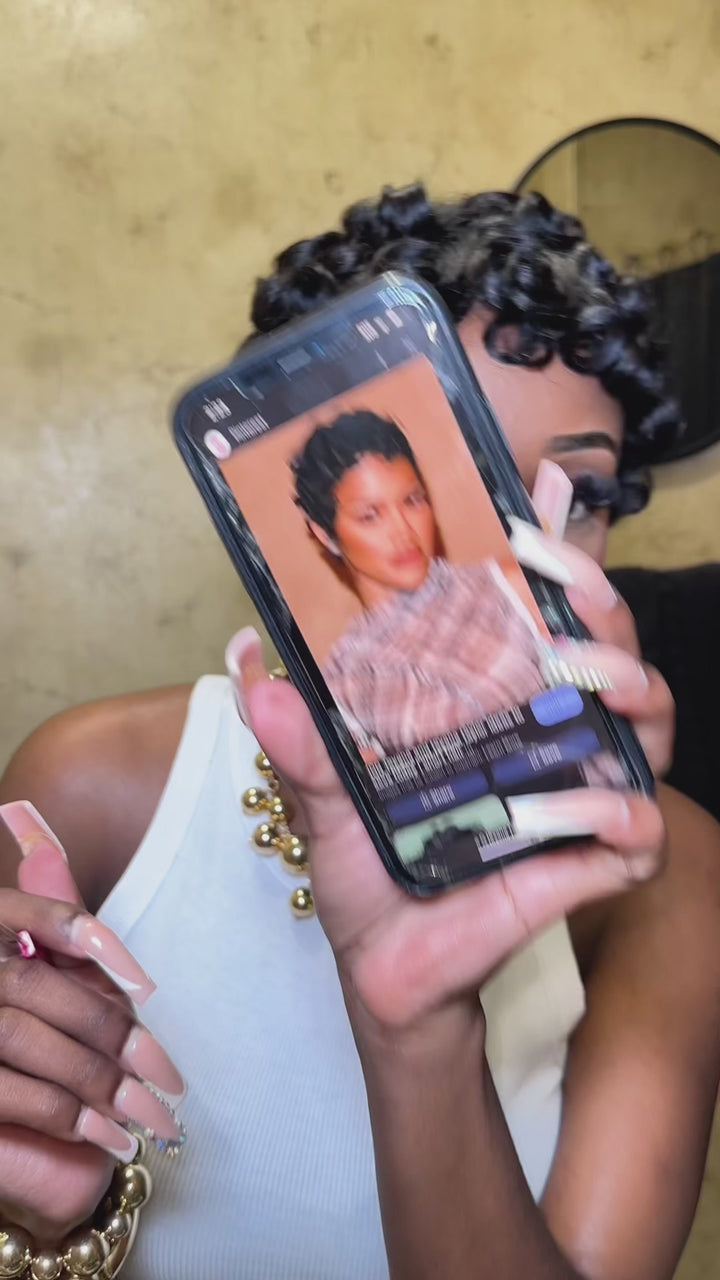 AILUXY Perruque Pixie Sans Colle – Modèle Style Tendance Printemps 2.0