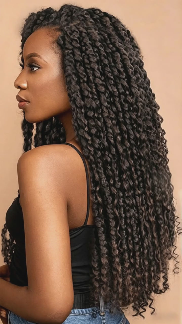 AILUXY Perruque Lace Front Multi-Styles Tressés Blended Cheveux Synthétiques Naturelle | Identique à la Photo