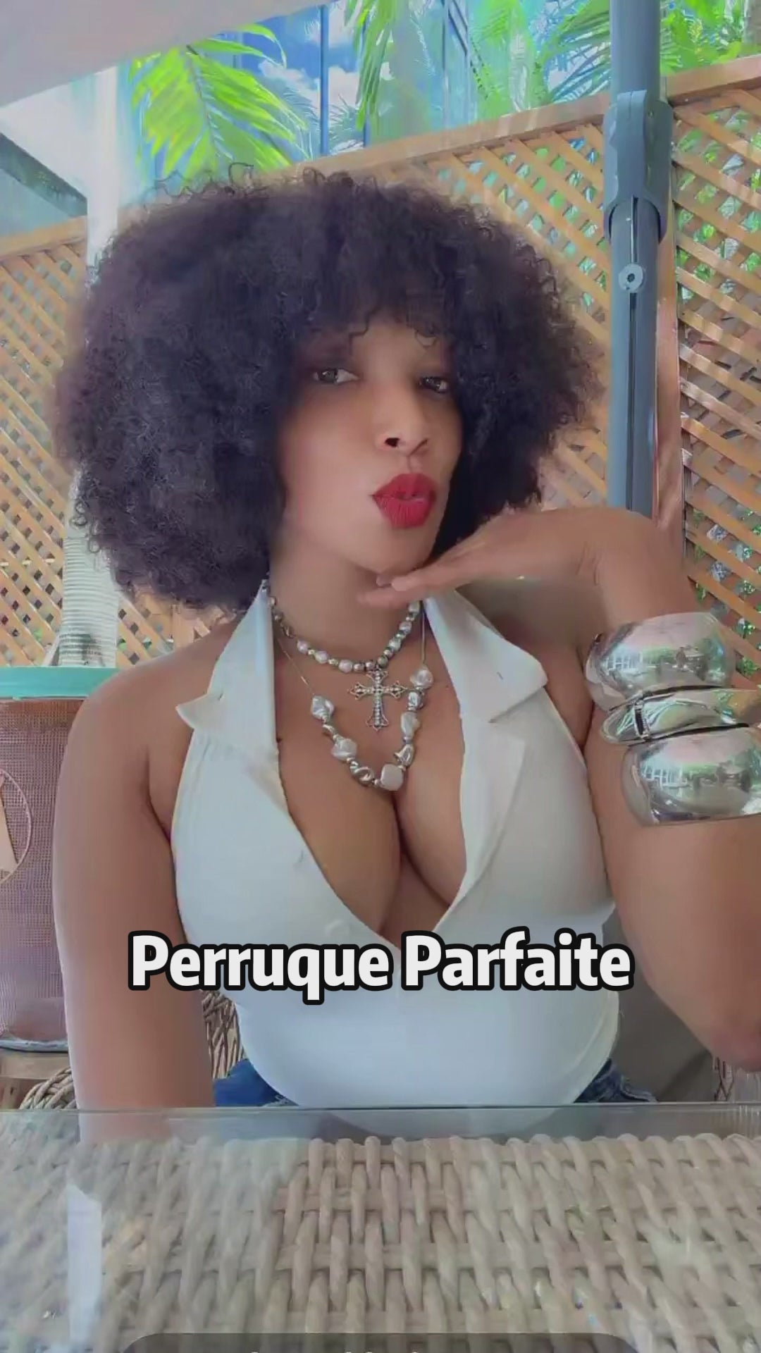 AILUXY Perruque Afro Bouclée Parfaite｜Cheveux Crépus Naturels Sans Colle