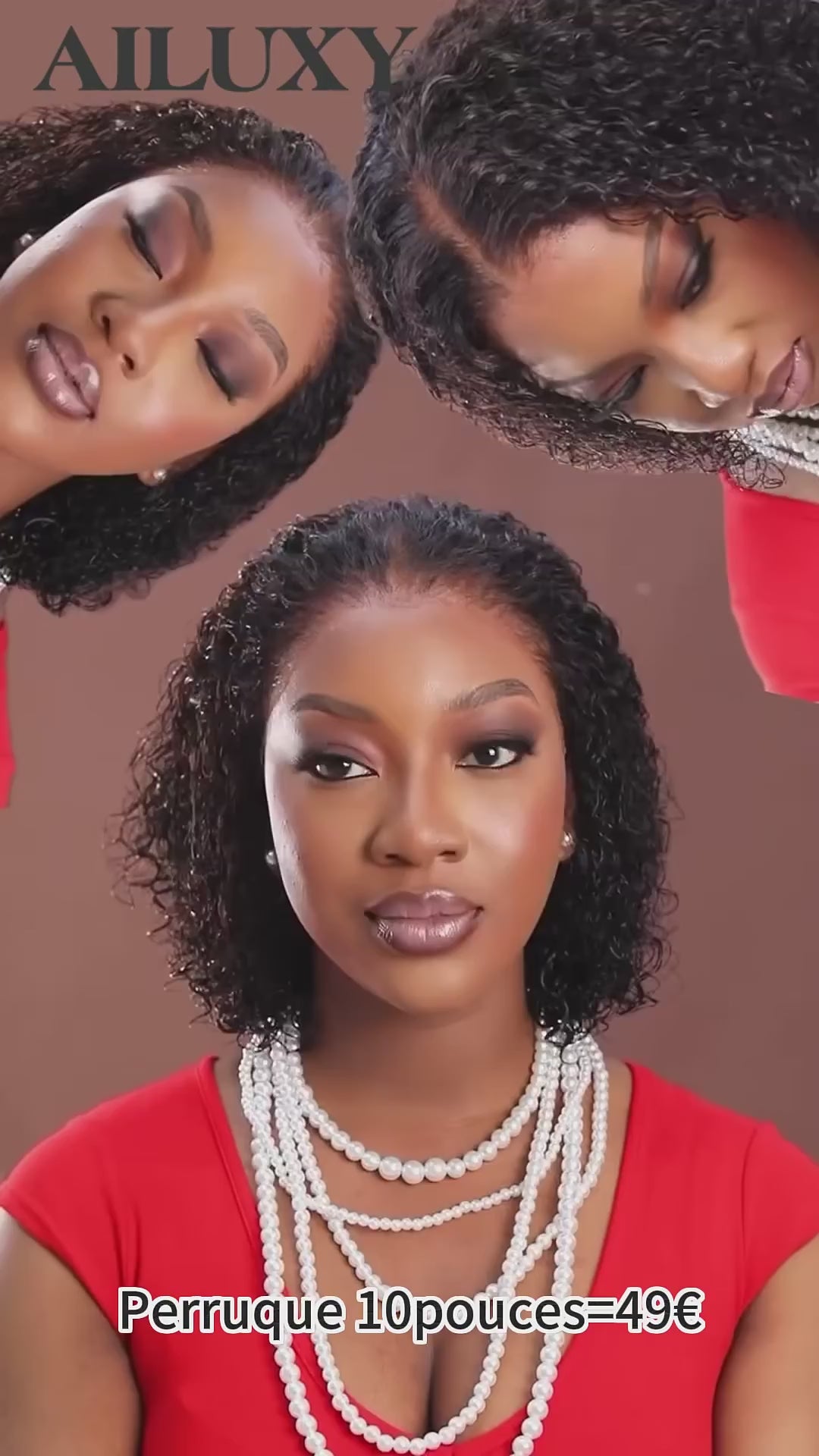 AILUXY 13x4 Lace Frontal Perruque Légère pour Été Respirable et Stylish