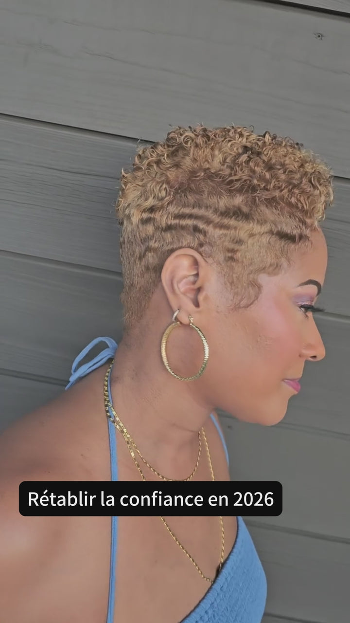 AILUXY Perruque full lace Pixie 100% Cheveux Humains Naturels, Identique à l'image 3.0