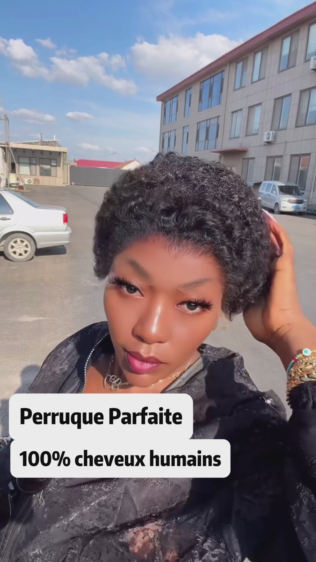 AILUXY Perruque Afro Curly Avec 13x4 Dentelle  100% Cheveux Humains Idéale Pour Quoditienne | Identique à la photo