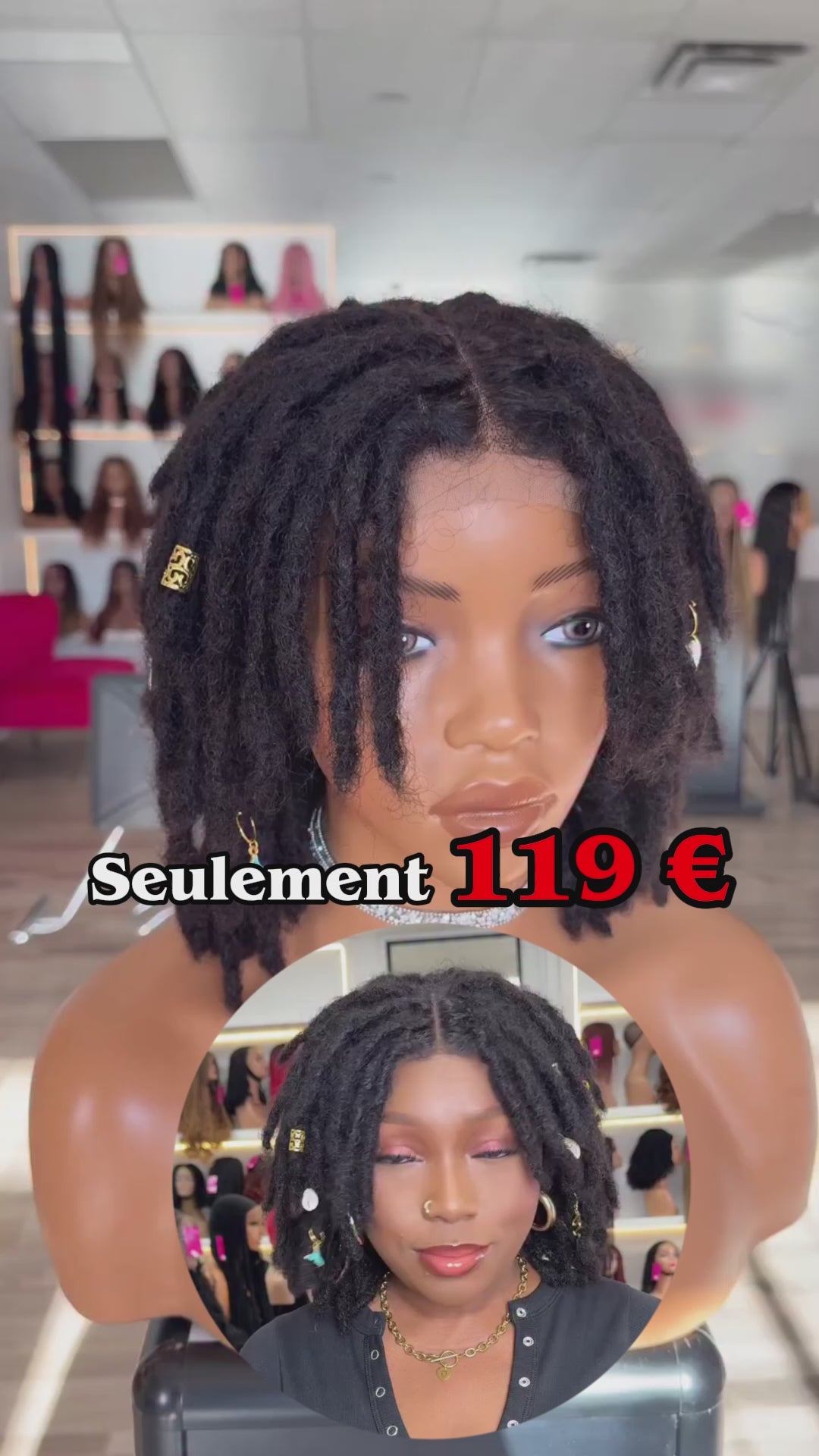 AILUXY Perruque Dreadlocks Bob Noir Twist Braid | Offre Spéciale | Look Authentique à Prix Imbattable