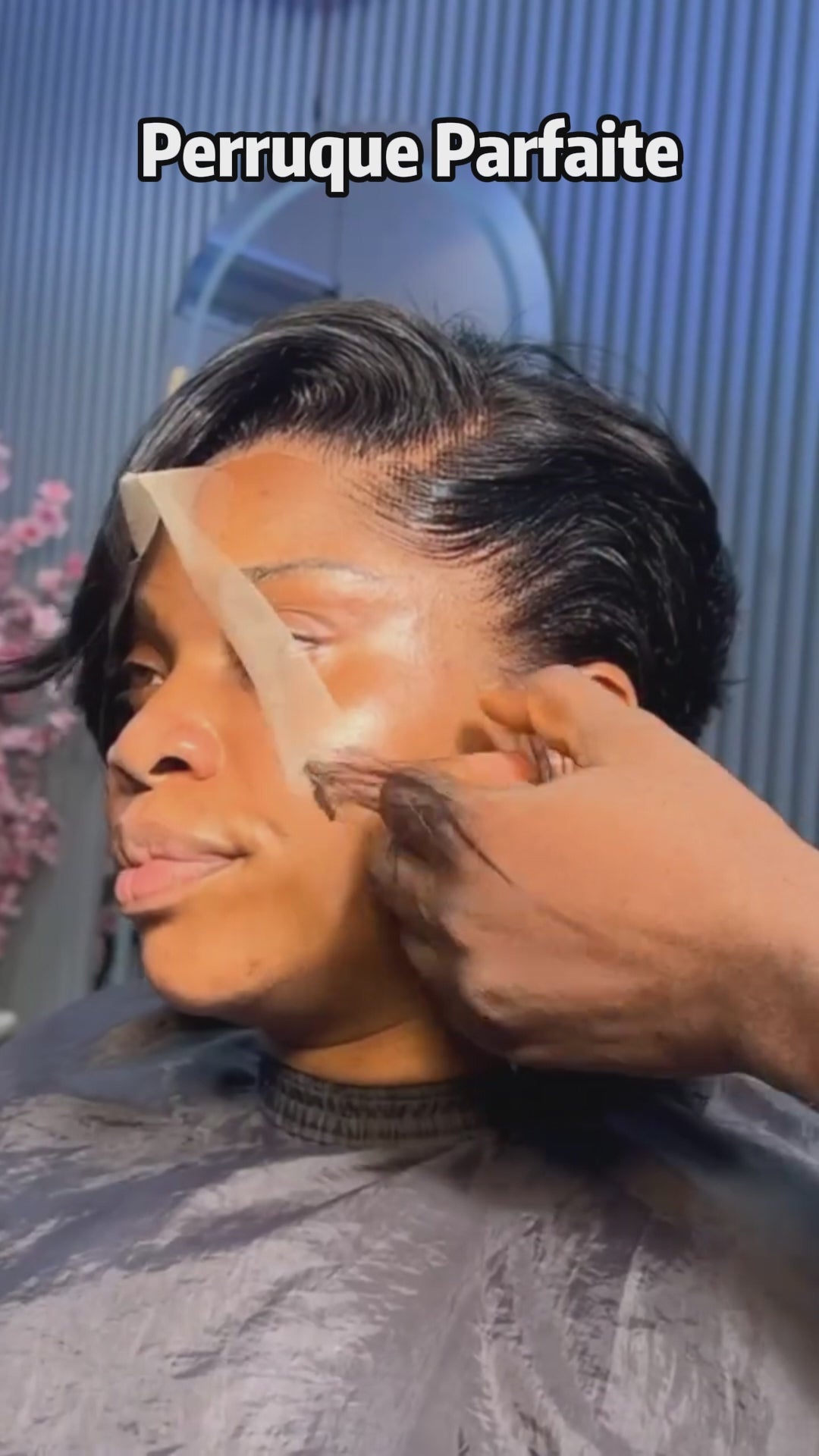 AILUXY Perruque Pixie Coiffée Aspect Pompadour, Mèche Latérale Bombée, Lustré Soyeux, Coupe Affinée au Style Chic Urbain