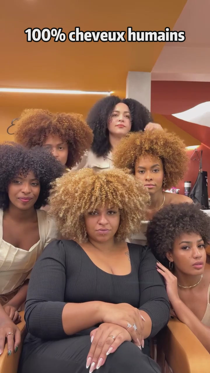 AILUXY Perruque Afro  Du naturel au spectaculaire notre Afro Taille 12 pouces XXL en 6 nuances irrésistibles