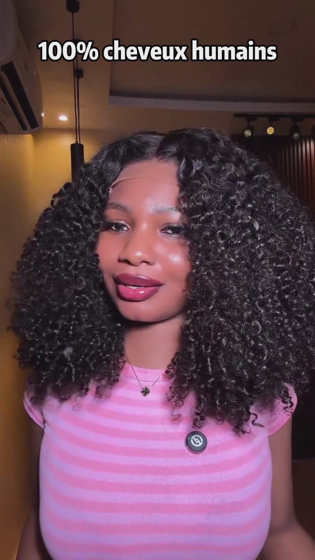 AILUXY Perruque Crépue Naturelle à Texture Aérée Avec 13x4 Lace, Boucles  Afro Fluides et Rebondissantes, Style Authentique et Ensoleillé, Coiffure Sans Effort pour le Quotidien