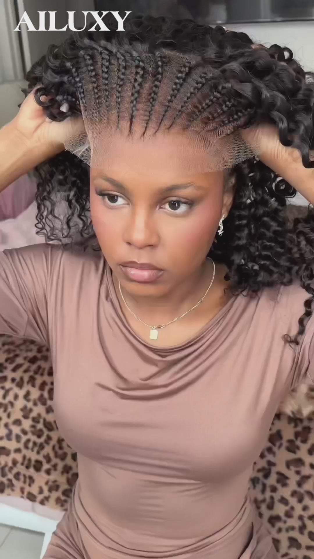 AILUXY Perruque Curly Lace Front 13x4 Frontal – Cheveux 100% Naturels pour un Look Glamour 2.0