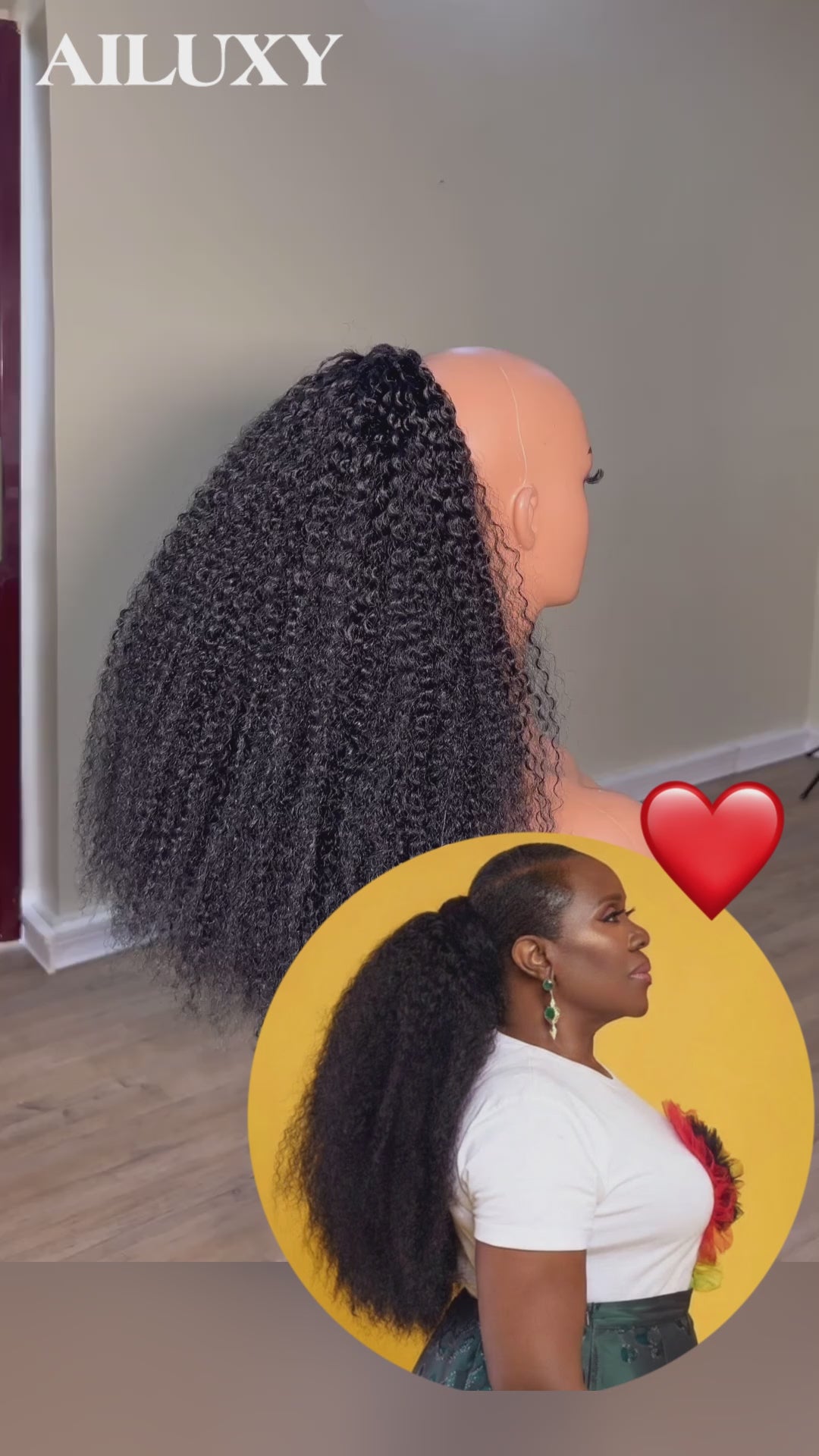 AILUXY Queue de Cheval Afro – Texture Naturelle et Tenue Parfaite