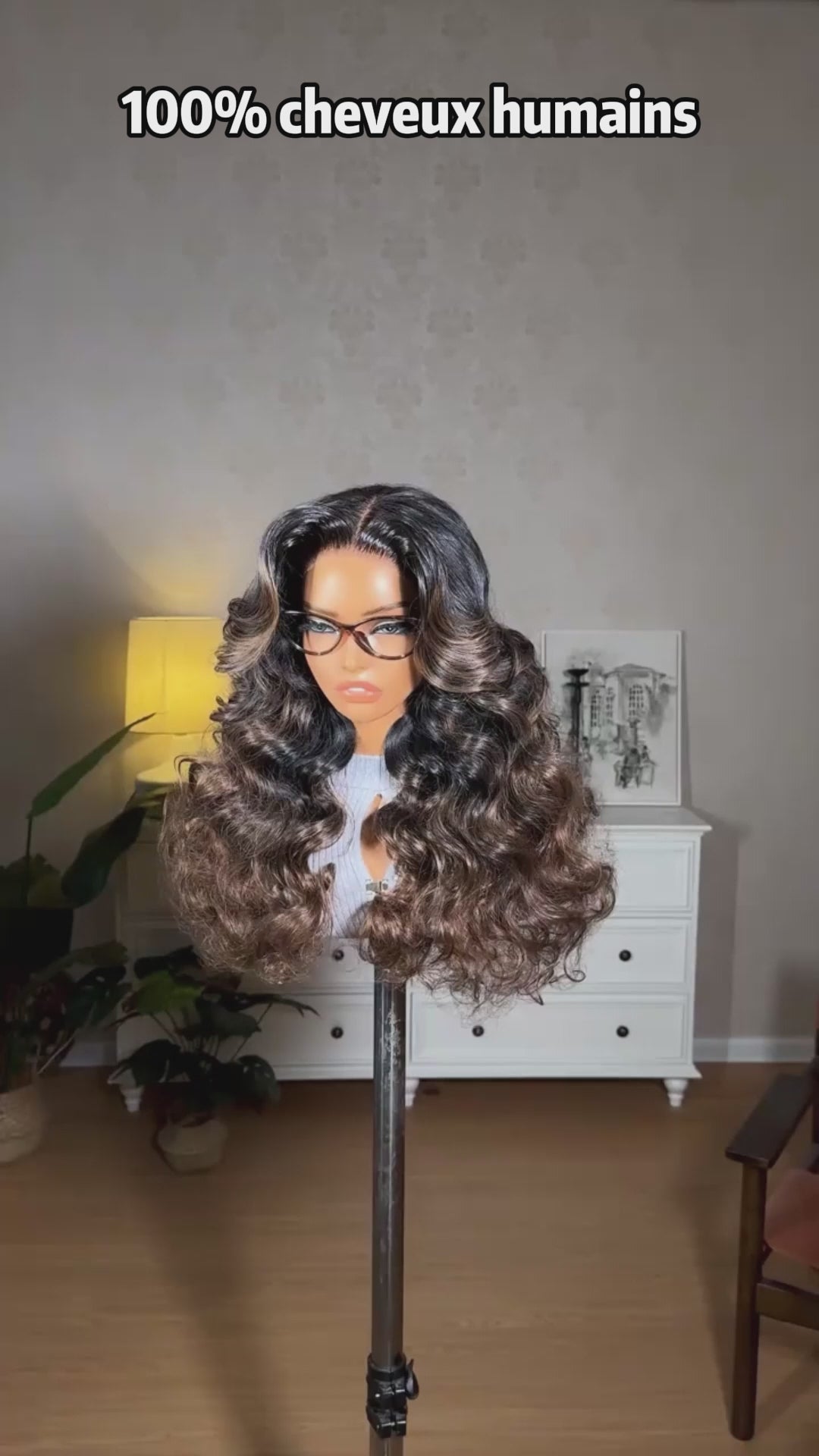 AILUXY Perruques Luxueuses Vagues luxueuses – Le brun qui fait sensation