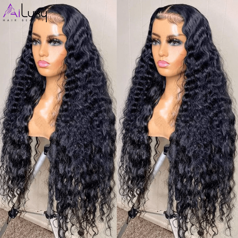 ailuxyhair-fr 18 / Deep wave AILUXY 4x4 Lace Closure Perruque Lisse/Body Wave/Deep wave/Bouclée 100% Cheveux Humains 100€Perruques en France