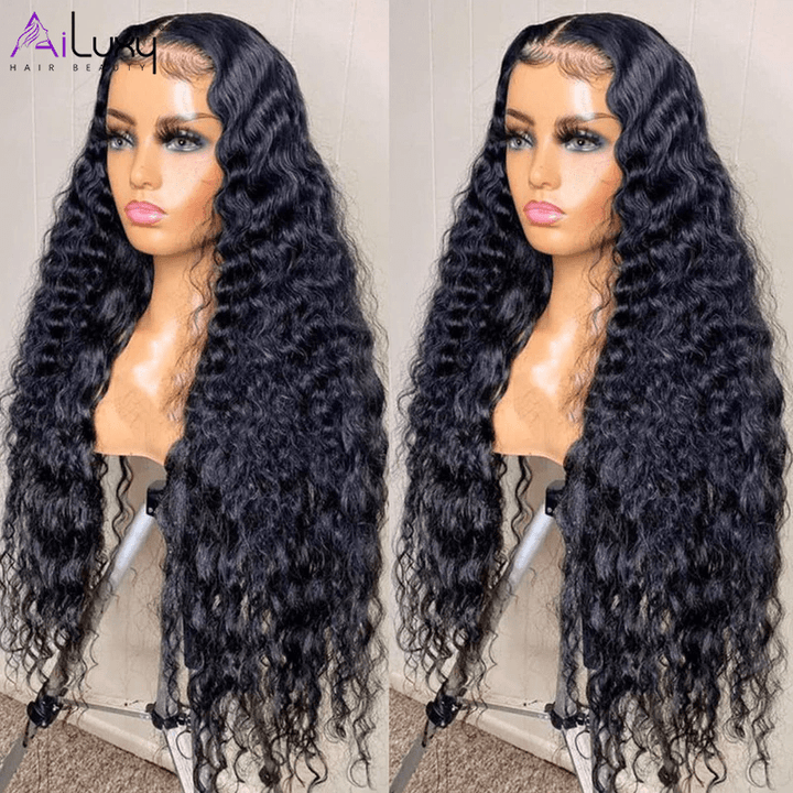 ailuxyhair-fr 18 / Deep wave AILUXY 4x4 Lace Closure Perruque Lisse/Body Wave/Deep wave/Bouclée 100% Cheveux Humains 100€Perruques en France