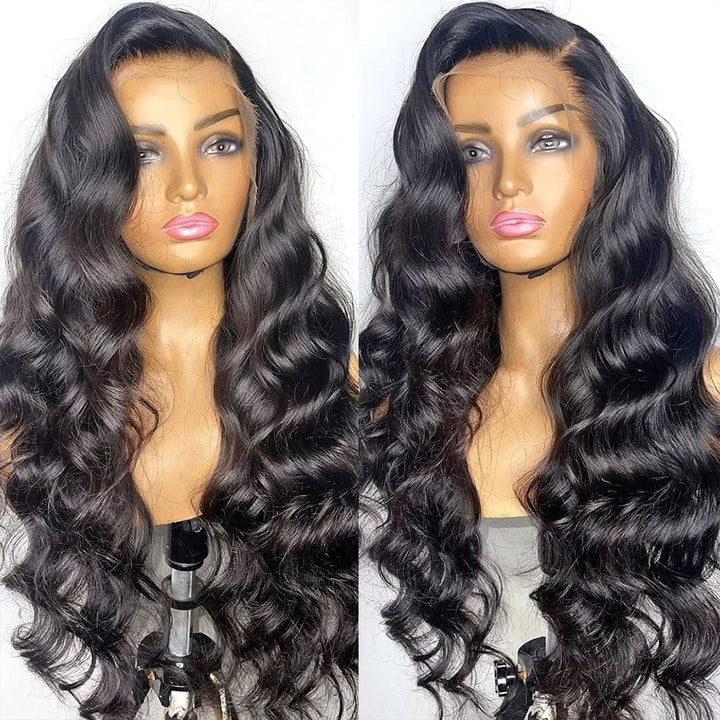 ailuxyhair-fr AILUXY 13x4 HD Lace Frontal Perruque Body Wave Longue Noir 100% Cheveux Humains