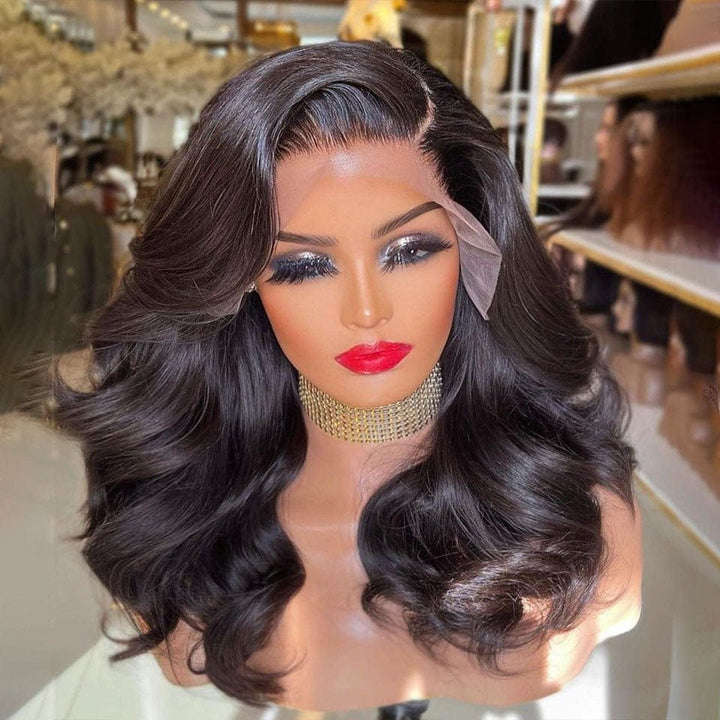 ailuxyhair-fr AILUXY 13x4 Lace Frontal Body Wave Longue Noir Perruque 250% Densité 100% Cheveux Humains