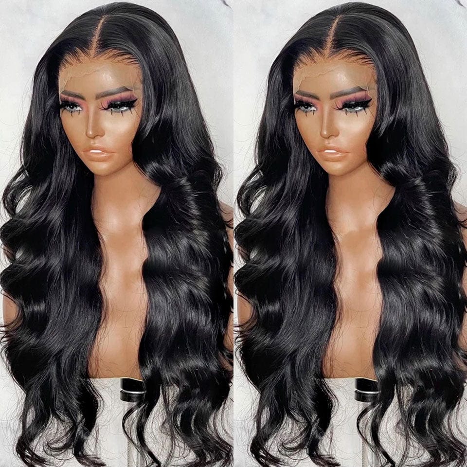 ailuxyhair-fr AILUXY 13x4 Lace Frontal Body Wave Longue Noir Perruque 250% Densité 100% Cheveux Humains