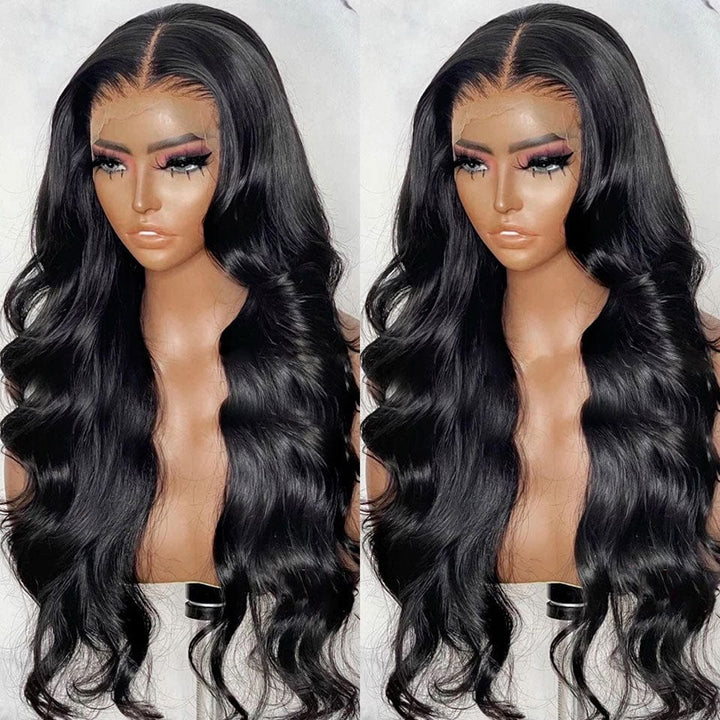 ailuxyhair-fr AILUXY 13x4 Lace Frontal Body Wave Longue Noir Perruque 250% Densité 100% Cheveux Humains