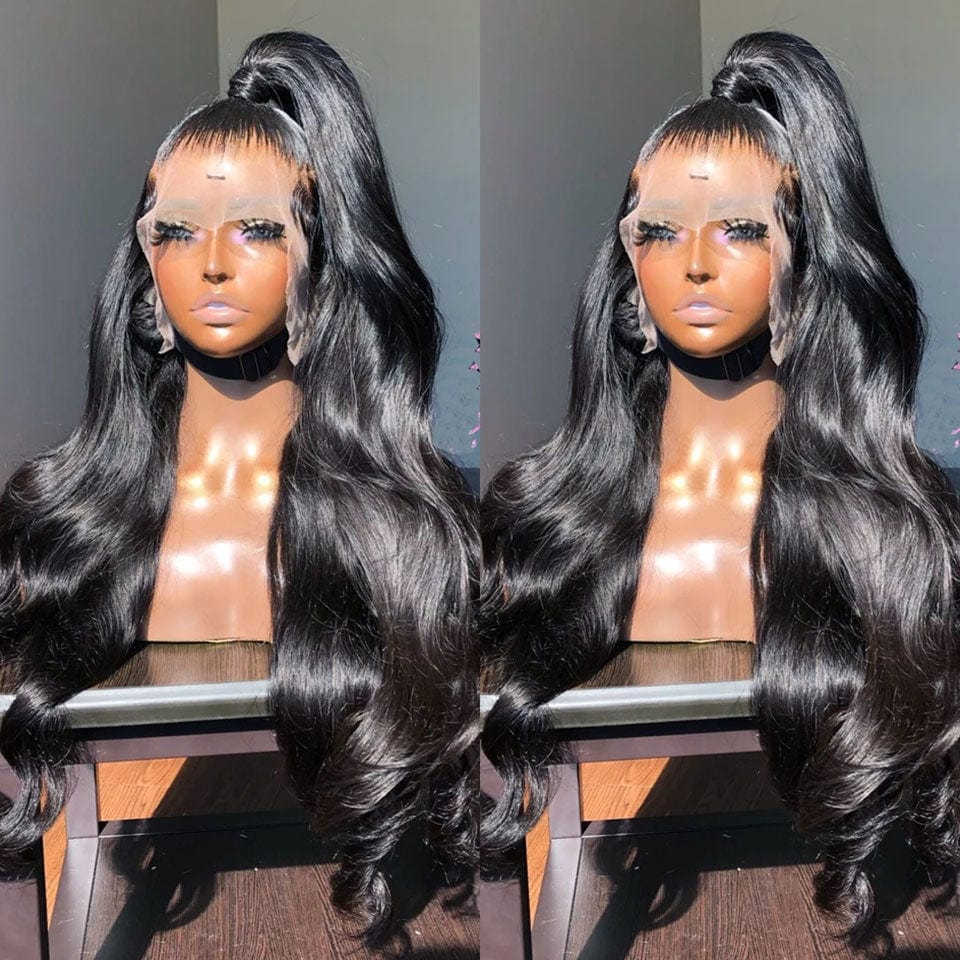 ailuxyhair-fr AILUXY 13x4 Lace Frontal Body Wave Longue Noir Perruque 250% Densité 100% Cheveux Humains
